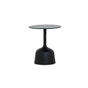 Elba Bijzettafel glas zwart rond 40 cm Tower Living