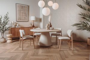 Mello Eetkamertafel rond beige 150 cm Tower Living