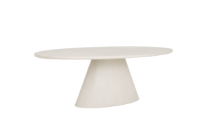 Mello Eetkamertafel ovaal wit 200 cm Tower Living