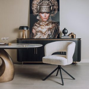 Mura Armstoel - fabric Haga 23 pearl (draaibaar) Tower Living