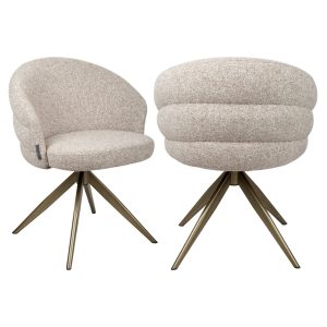 Eetkamerstoel Zendaya cayenne brown swivel fire retardant Richmond Interiors