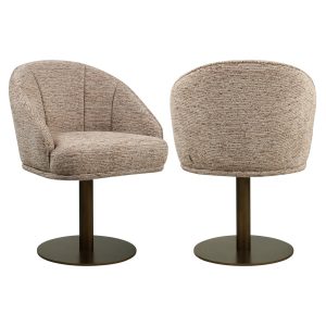 Eetkamerstoel Beverly mocca linear swivel Richmond Interiors
