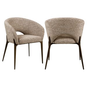 Eetkamerstoel Kenzi mocca linear fire retardant Richmond Interiors