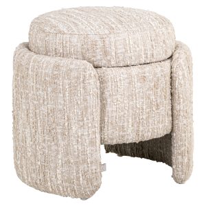 Poef & Voetenbank Cupid beige angora with storage Richmond Interiors