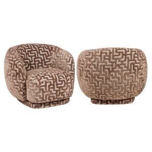 Lounge stoel Negreslo brown labyrinth Richmond Interiors