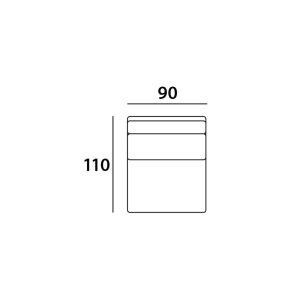 Bank Bolica cayenne ecru 1-seater without arms Richmond Interiors
