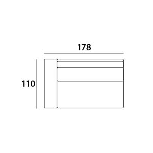 Bank Bolica customized 2 seat arm left Richmond Interiors