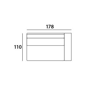 Bank Bolica customized 2-seater arm right Richmond Interiors