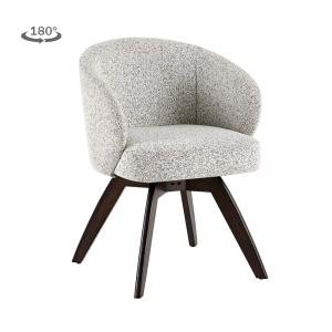 Brescia armchair swivel 180° Espresso Puente 06 beige white Tower Living