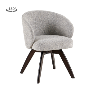 Brescia armchair swivel 180° Espresso- Puente 09 light grey Tower Living