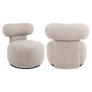 Lounge stoel Kaya cayenne brown swivel Richmond Interiors