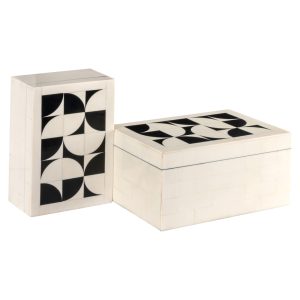 Opbergdoos Flake white (Set of 2) Richmond Interiors