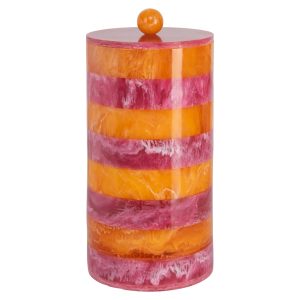 Opbergdoos Lilybelle pink/orange storage jar large Richmond Interiors