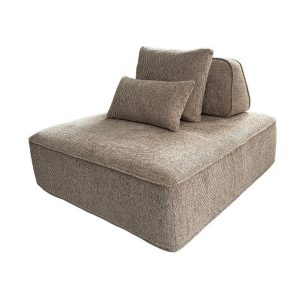 Bank Tudor mocca boldweave 1-seater movable backrest Richmond Interiors