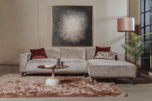 Leeds 2 5-AL + Chaise R - Touch 04 Taupe Tower Living