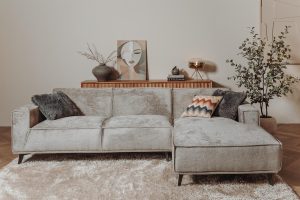 Leeds 2 5-AL + Chaise R - Touch 27 Light grey Tower Living