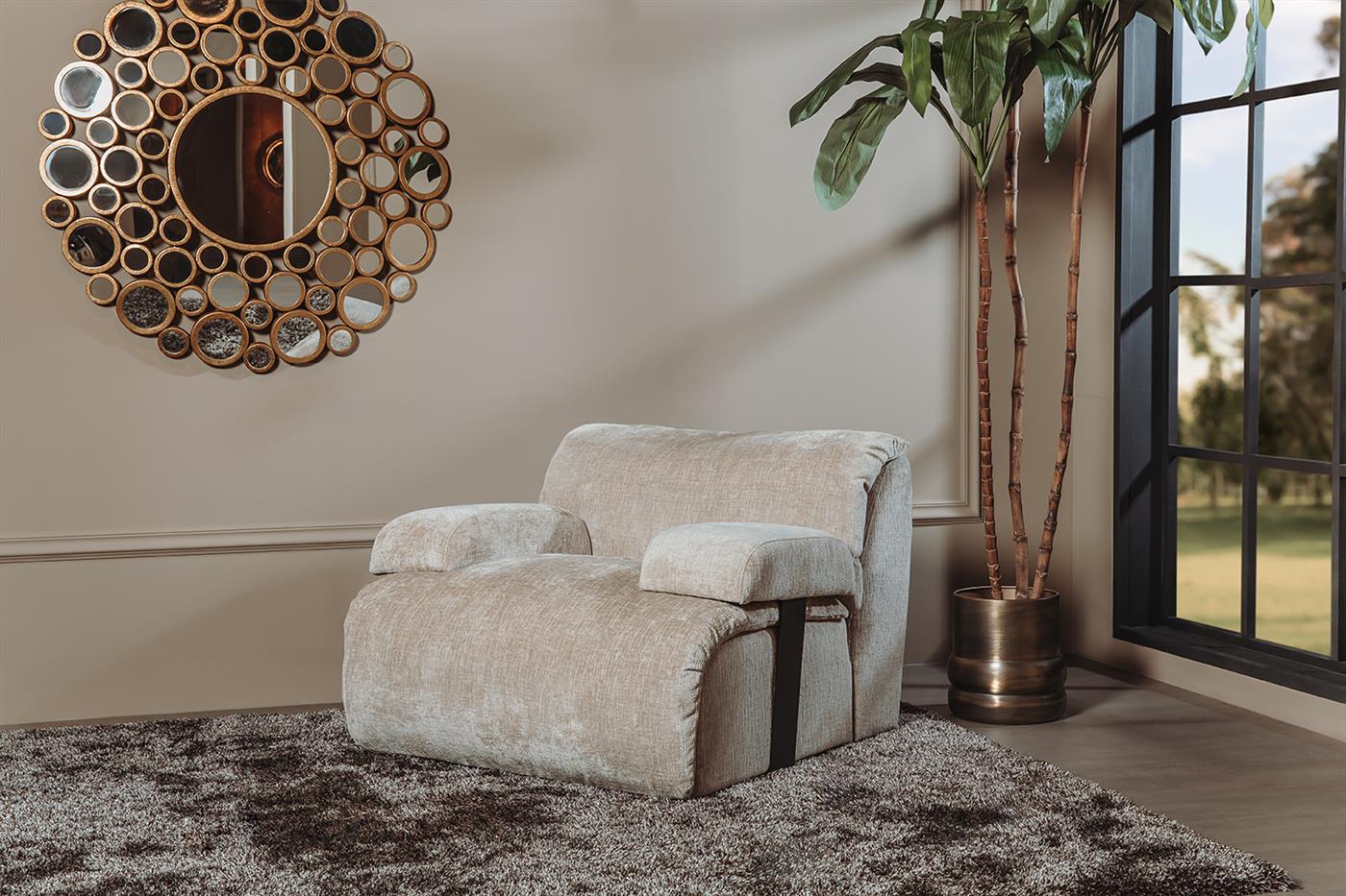 Redford 1-seater no arm - Touch 102 beige Tower Living