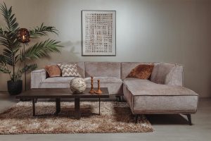 Leeds 2 5-AL + Ottoman R - Touch 04 Taupe Tower Living