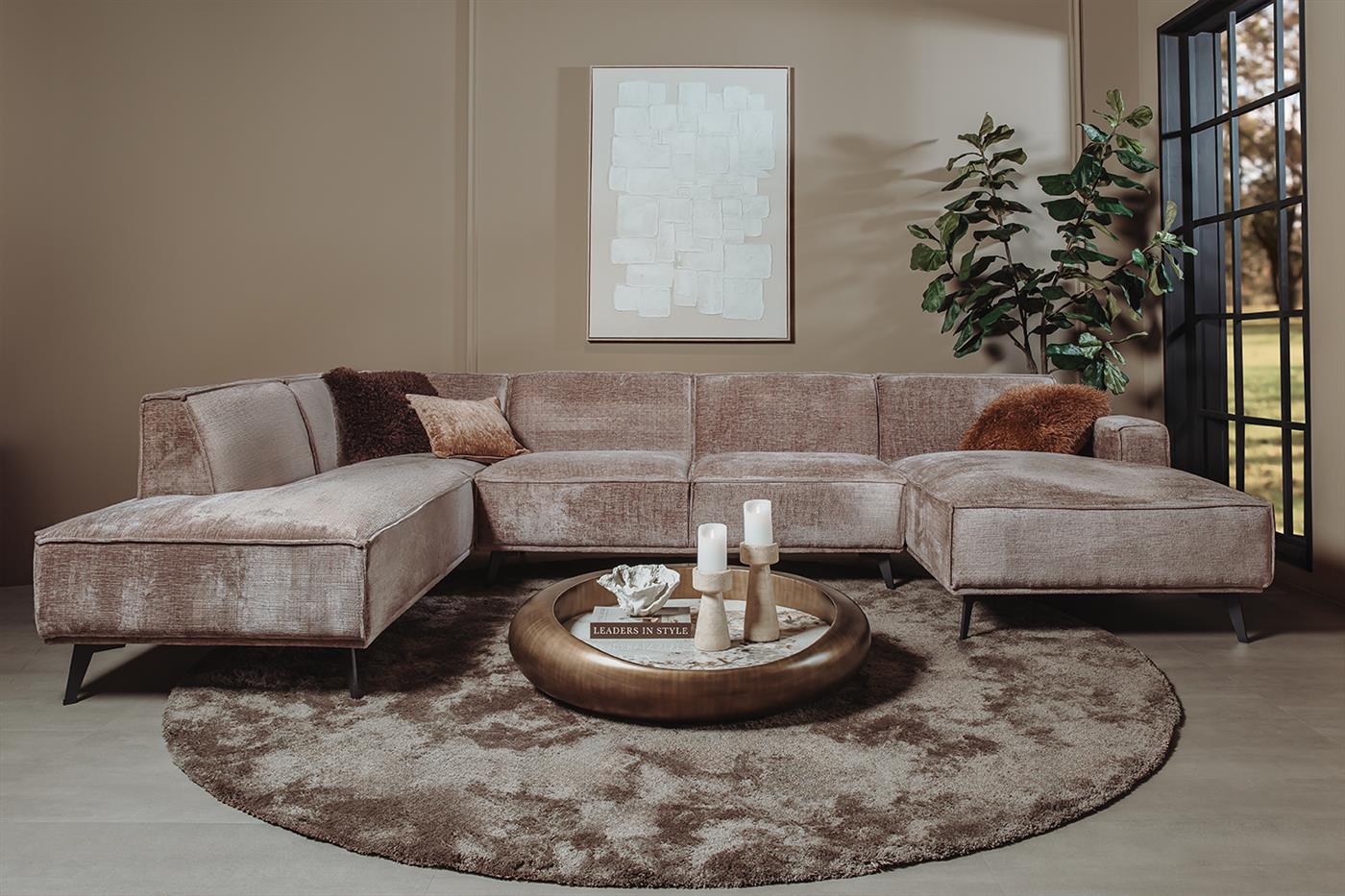 Leeds Chaise R - 2 5 - Ottoman L - Touch 04 Taupe Tower Living