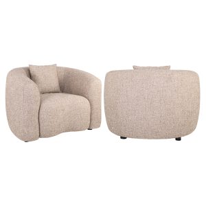 Lounge stoel Luxandra sand tweed fire retardant Richmond Interiors