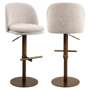 Barstoel Vesper mocca fancy swivel Richmond Interiors