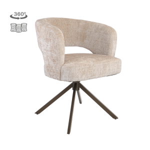 Mura Armstoel - Cremona 14 beige - Anodic (draaibaar) Tower Living