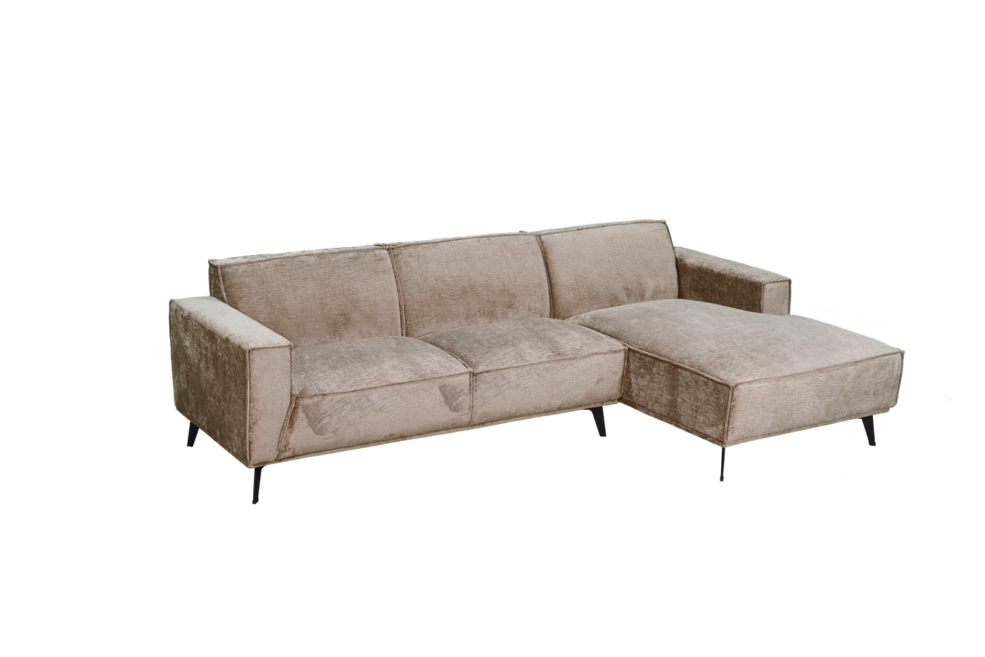 Leeds 2 5-AL + Chaise R - Touch 04 Taupe Tower Living - Afbeelding 2