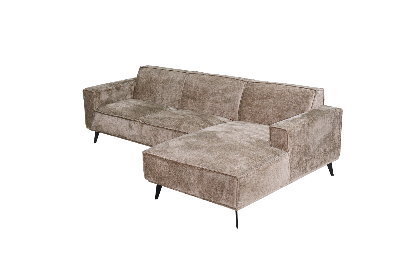 Leeds 2 5-AL + Chaise R - Touch 04 Taupe Tower Living - Afbeelding 4