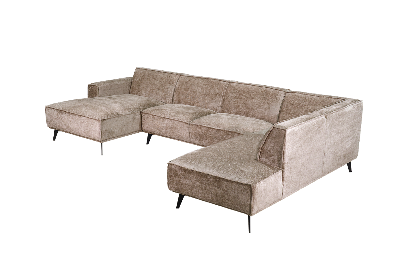 Leeds Chaise L - 2 5 - Ottoman R - Touch 04 Taupe Tower Living - Afbeelding 3