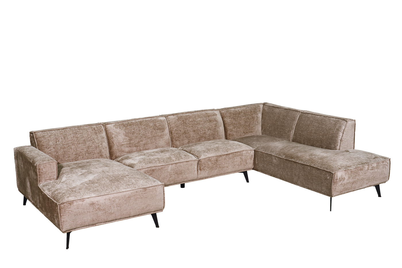 Leeds Chaise L - 2 5 - Ottoman R - Touch 04 Taupe Tower Living