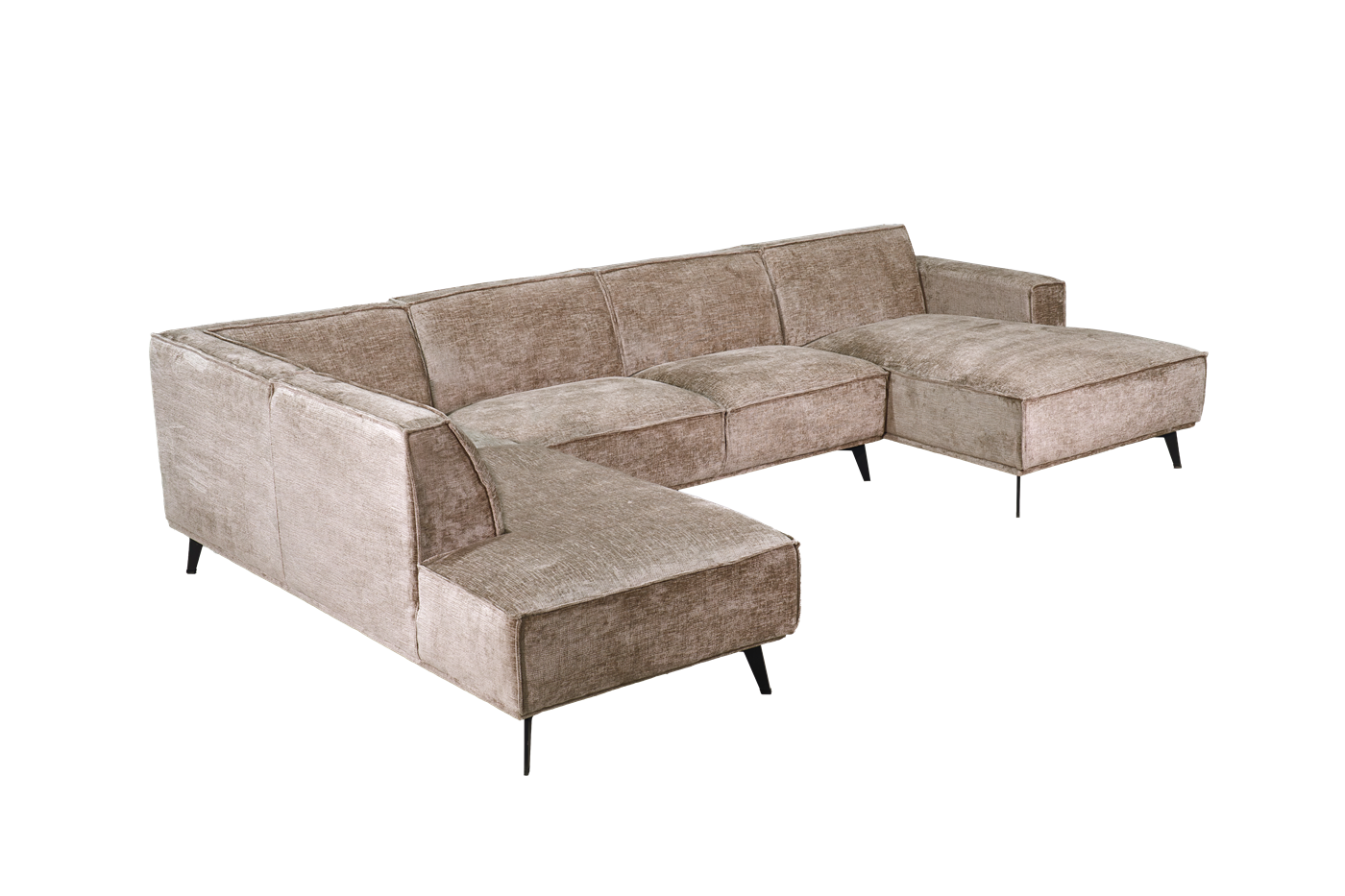 Leeds Ottoman L - 2 5 - Chaise R - Touch 04 Taupe Tower Living - Afbeelding 4