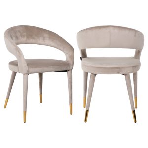 Eetkamerstoel Gia khaki velvet fire retardant Richmond Interiors