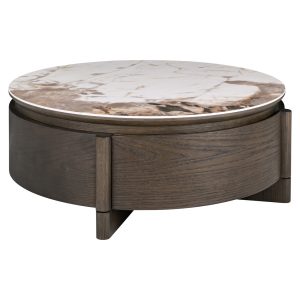 Salontafel Langford brown 90Ø 1-drawer Richmond Interiors