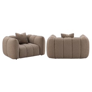 Lounge stoel Hogan mocca chunky fire retardant Richmond Interiors