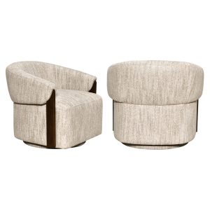 Lounge stoel Marina natural softweave swivel fire retardant Richmond Interiors
