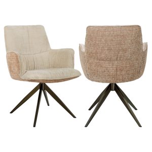 Eetkamerstoel Chase ginger jacquard swivel Richmond Interiors